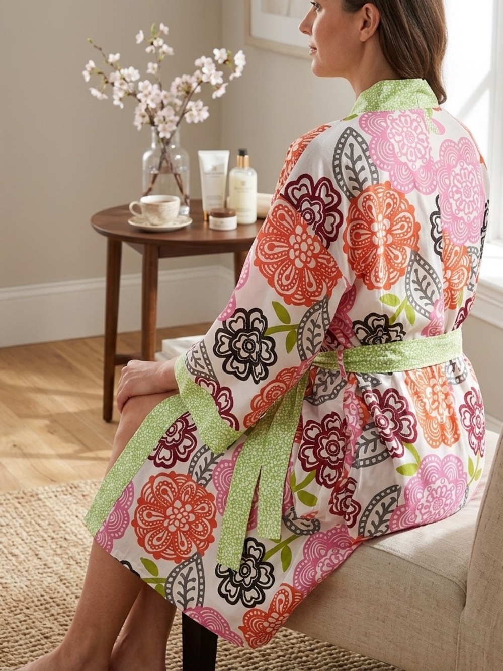 New Cotton Kimono Robe Short Getting Ready Robes Bridesmaid robe